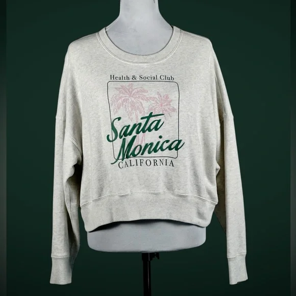 Abercrombie & Fitch Santa Monica Graphic Sweatshirt Soft A&F Collection – Size L - Picture 4 of 17